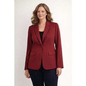 FrontRow Brick Orange Blazer Career Office Business Japan Fabric Womens Size 0